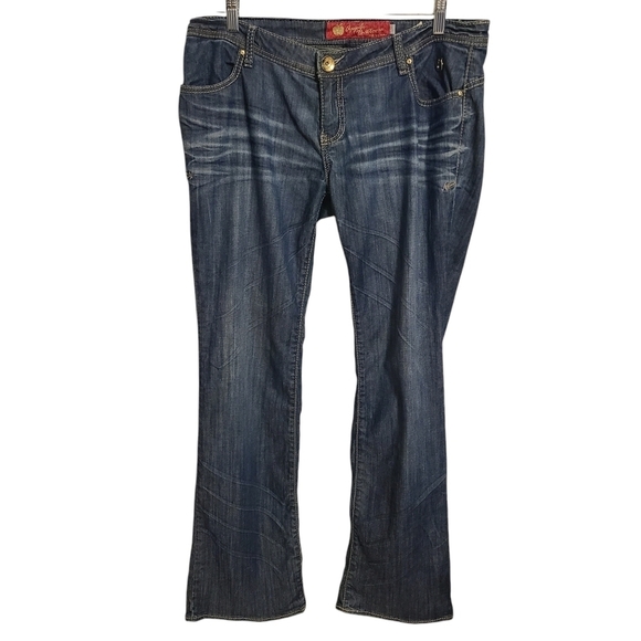 Apple Bottoms | Women's Vintage Bootcut Distressed Jeans (Size 13/14) - Picture 1 of 16